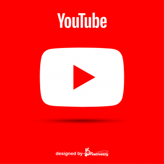 Youtube play icon with red background  design