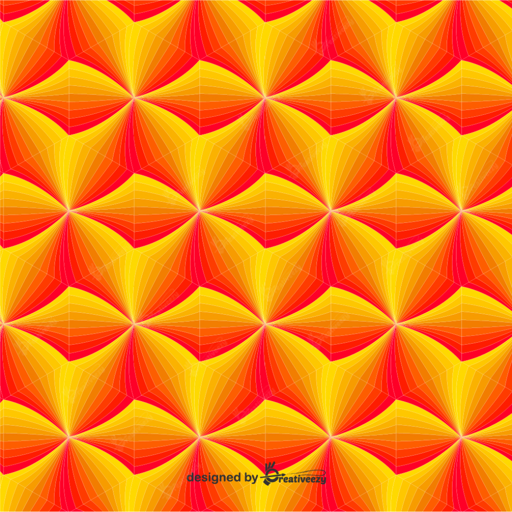 Abstract pattern in yellow orange red colors