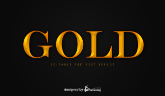 Golden shine Emboss 3d text Effect