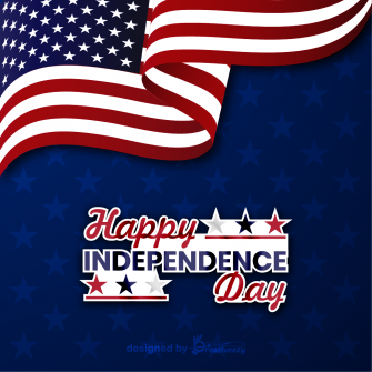 Happy Independence day 4th of july background with american flag