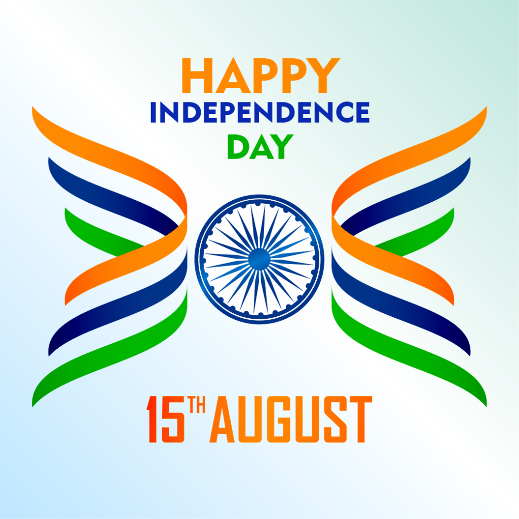 Freedom butterfly Independence Day of India 15 th of August with ashoka chakra