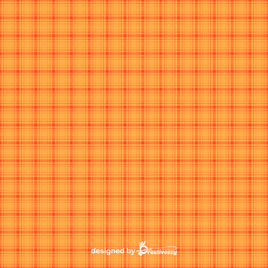 Orange red plaid squares checks fabric seamless pattern texture background