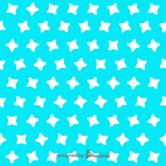 Retro seamless pattern with stars on turquoise blue background, Cute baby shower background