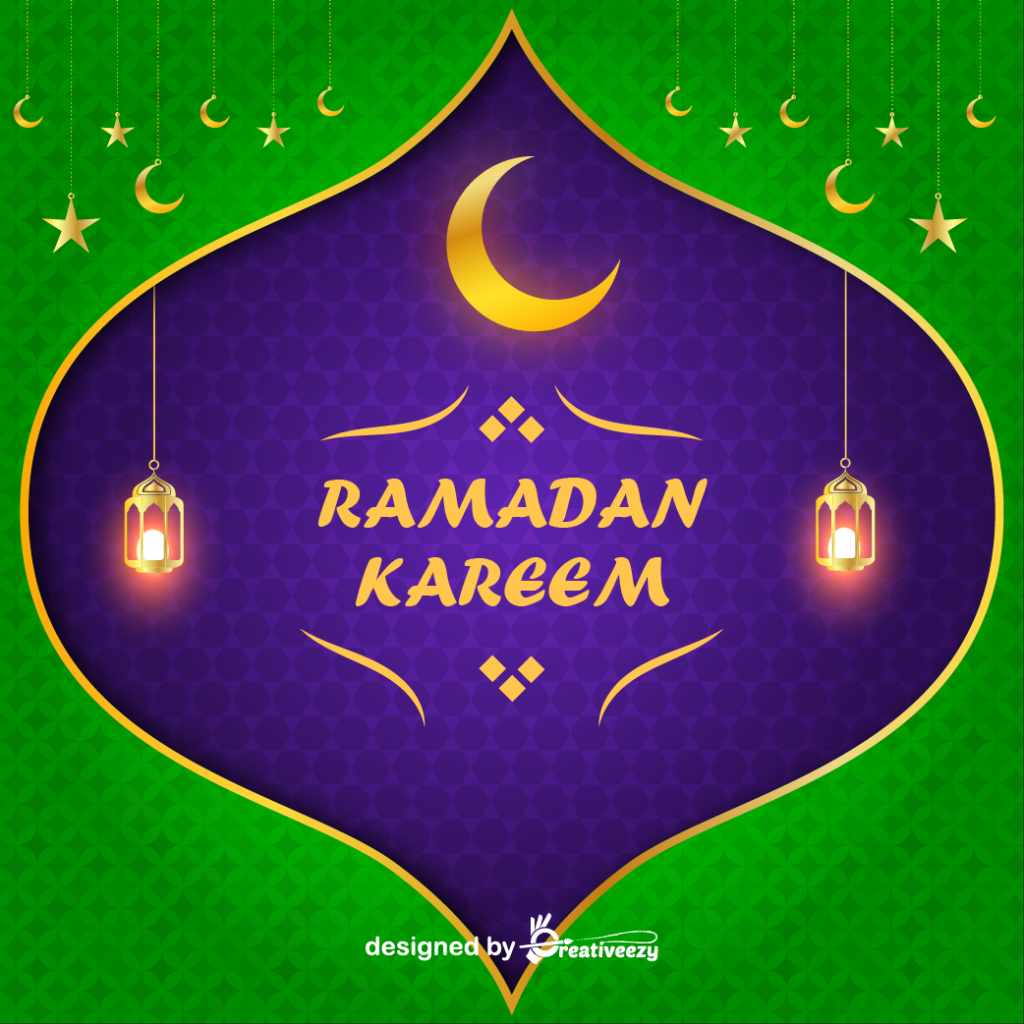 Quran and Islamic Ramadan Kareem Eid Mubarak festival post