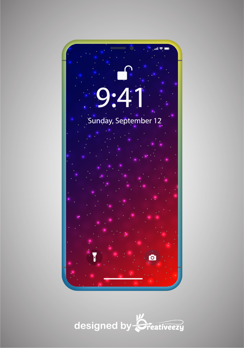 Colourful Dark Sky Mobile Wallpapers blue purple red Screen Cover Lock Screen