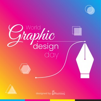 World Graphics design days greeting invite geometric shapes square hexagon triangle circle 