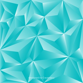 Abstract Geometric Crystal Turquoise Background. 3D Facets Vector Design