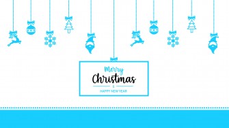 Merry Christmas simple illustration greeting card design