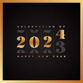 2024 scrolling effect happy new year wishes on dark background