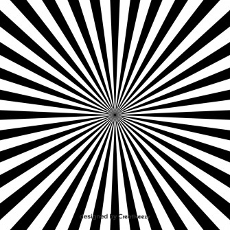 Black and white sunburst background black stripe design free vector