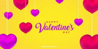 Purple pink hearts happy valentines day vector design