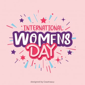 International Women's Day Wishing Women with Vibrant Text on Pink Background