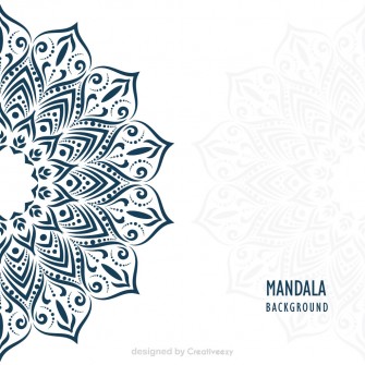 Intricate Geometric Patterns and Floral Motifs, Mandala Background Design
